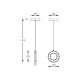 Pendul GIRONA MD3713-1-3GT Zumaline LED, Auriu, Polonia