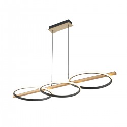 Suspensie ALMERIA MD3913-3-3BWLT Zumaline LED, Negru, Polonia