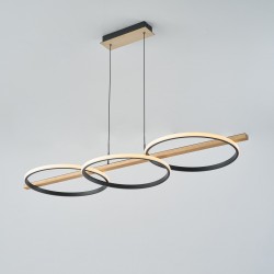 Suspensie ALMERIA MD3913-3-3BWLT Zumaline LED, Negru, Polonia
