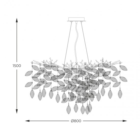 Candelabru CINDY MD4115-1-EGN Zumaline G9, Auriu, Polonia