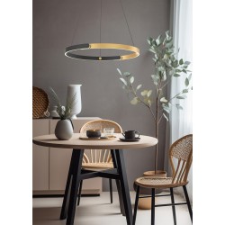 Suspensie LINOS MD4417-1M-3BGD Zumaline LED, Negru, Polonia