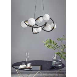 Suspensie NISYRO MD4922-8-EBGN Zumaline G9, Negru, Polonia