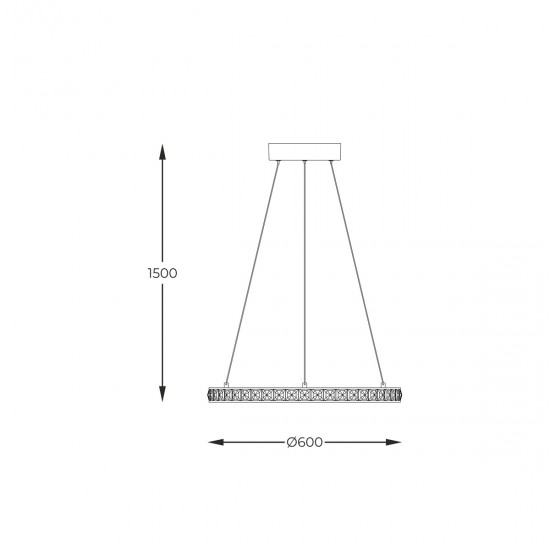 Suspensie MURIEL MD4996-1-3GBD Zumaline LED, Auriu, Polonia