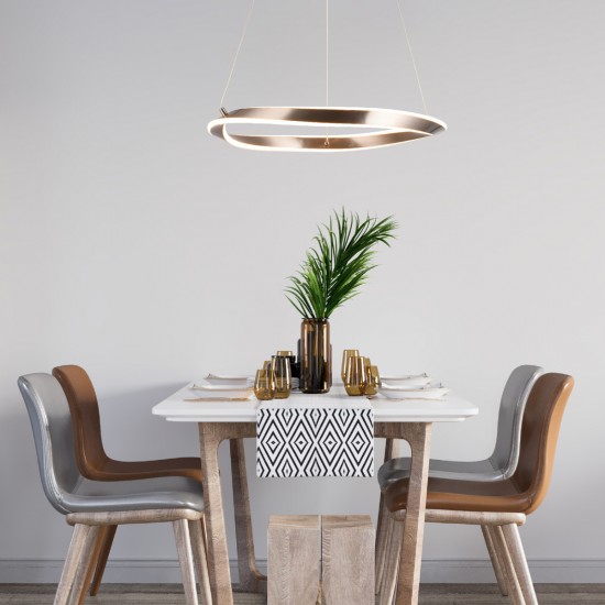 Suspensie GIRONA MD9190-1S-3NT Zumaline LED, Nisip, Polonia