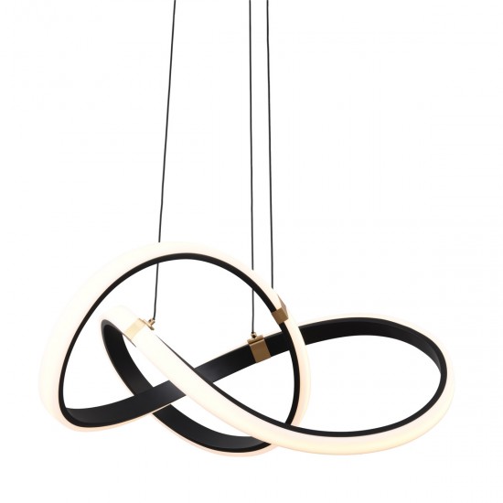 Suspensie INDIGO MD9717-1-3BGD Zumaline LED, Negru, Polonia