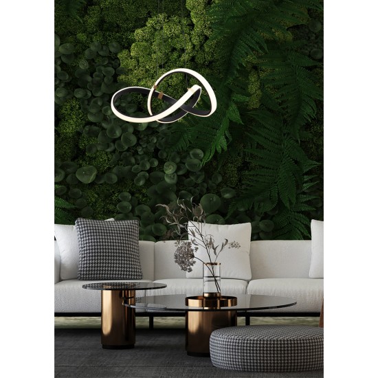 Suspensie INDIGO MD9717-1-3BGD Zumaline LED, Negru, Polonia