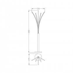 Lampadar VELDEN ML4767-3BMD Zumaline LED, Lemn, Polonia