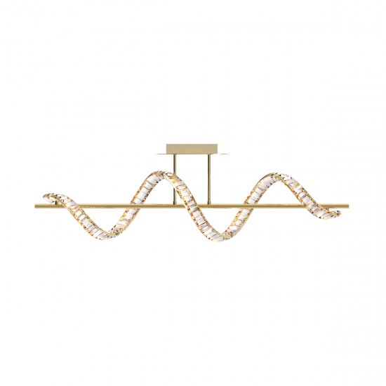 Lustra Plafon ATHESA MX3170-1-3GT Zumaline LED, Auriu, Polonia