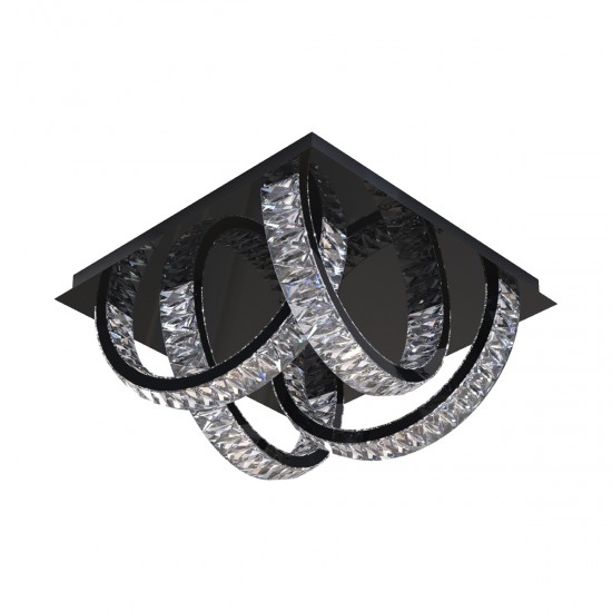 Lustra Plafon TULA MX3274-4-3BCT Zumaline LED, Negru, Polonia