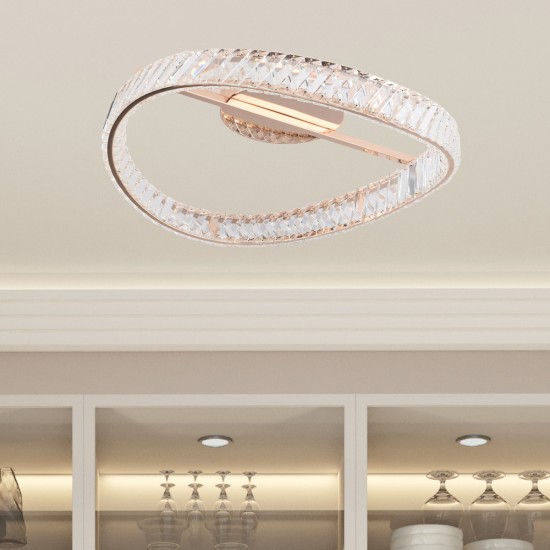 Lustra Plafon GANO MX3317-1-3GT Zumaline LED, Auriu, Polonia