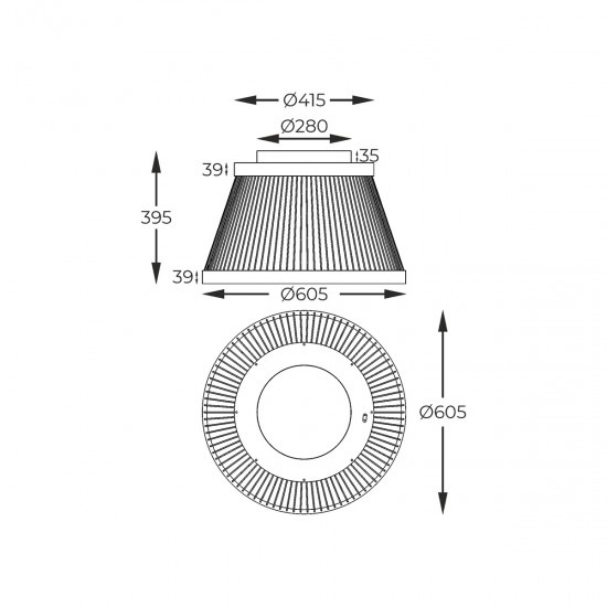 Lustra Plafon BALU MX3328-2-3BT Zumaline LED, Negru, Polonia