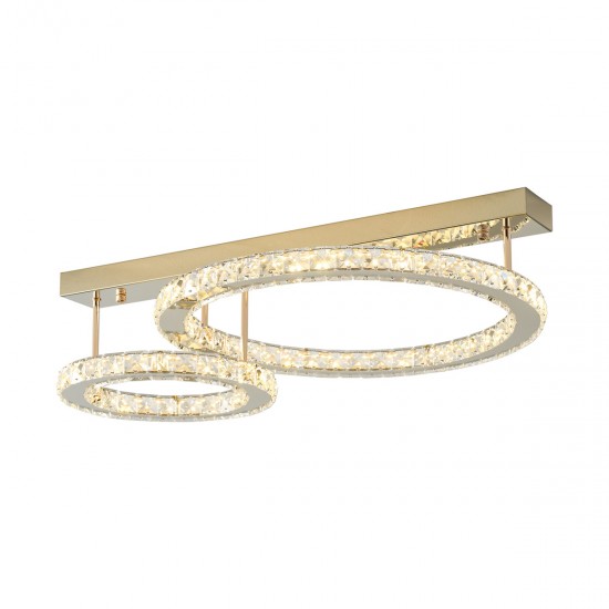 Lustra Plafon GIRONA MX3713-2-3GT Zumaline LED, Auriu, Polonia