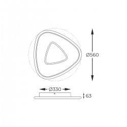 Plafoniera GETAFE MX3888-1-3WBCT Zumaline LED, Alb, Polonia