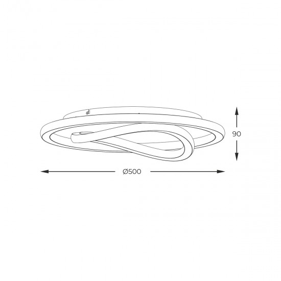 Plafoniera LENS MX3889-1A-3BGT Zumaline LED, Auriu, Polonia