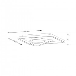 Plafoniera LENS MX3889-1B-3BGT Zumaline LED, Auriu, Polonia