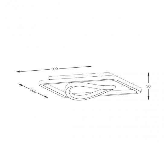 Plafoniera LENS MX3889-1B-3BGT Zumaline LED, Auriu, Polonia