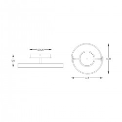 Plafoniera LINOS MX4417-1S-3BGD Zumaline LED, Negru, Polonia