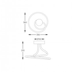 Lustra Plafon CLINT MX6349-1-3BT Zumaline LED, Negru, Polonia