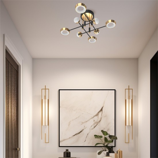 Lustra Plafon LARA MX7170-8-3BGT Zumaline LED, Negru, Polonia