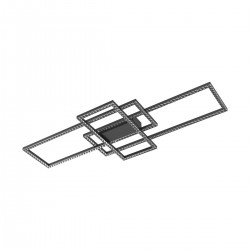 Lustra Plafon ERVI MX7907-3B-3BT Zumaline LED, Negru, Polonia