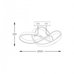 Lustra Plafon INDIGO MX9717-1-3BGD Zumaline LED, Negru, Polonia