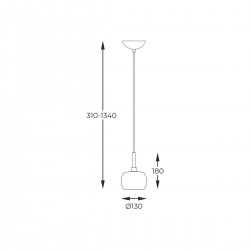 Pendul CRYSTAL P0076-01A-F7HF Zumaline G9, Auriu, Polonia