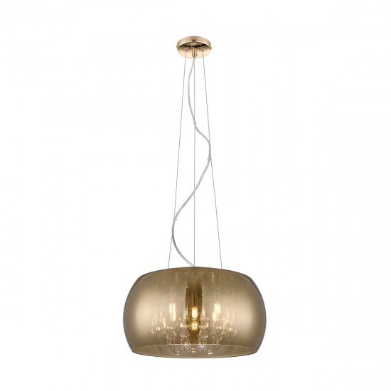 Suspensie CRYSTAL P0076-05L-F7HF Zumaline G9, Auriu, Polonia