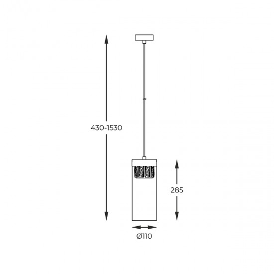Pendul GEM P0389-01D-F4AC Zumaline G9, Crom, Polonia