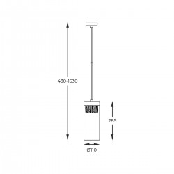 Pendul GEM P0389-01D-P7AC Zumaline G9, Negru, Polonia