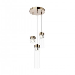 Suspensie GEM P0389-03D-F7AC Zumaline G9, Auriu, Polonia