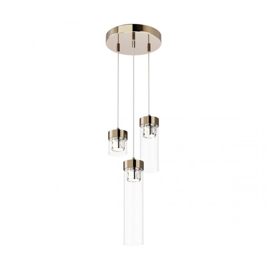 Suspensie GEM P0389-03D-F7AC Zumaline G9, Auriu, Polonia