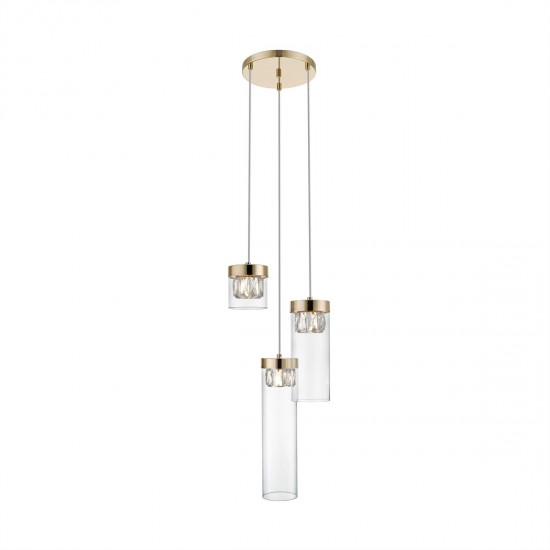 Suspensie GEM P0389-03D-F7AC Zumaline G9, Auriu, Polonia