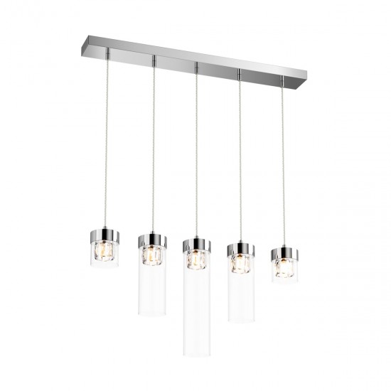 Suspensie GEM P0389-05E-B5AC Zumaline G9, Crom, Polonia