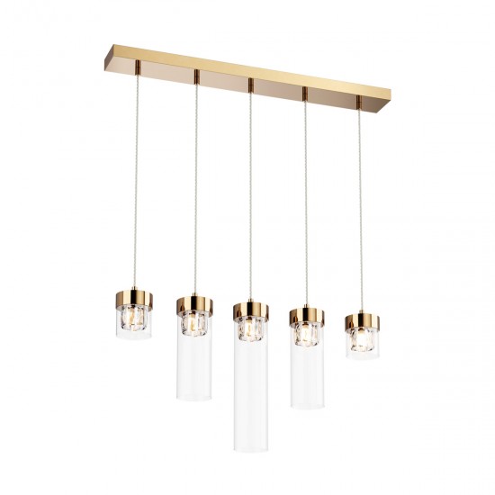 Suspensie GEM P0389-05E-F7AC Zumaline G9, Auriu, Polonia