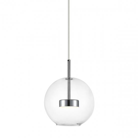 Pendul ENCELADUS P0428-01J-F4AC Zumaline LED, Crom, Polonia