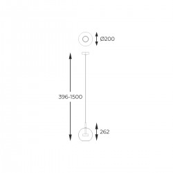 Pendul ENCELADUS P0428-01J-F4AC Zumaline LED, Crom, Polonia