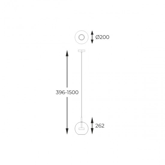 Pendul ENCELADUS P0428-01J-F4AC Zumaline LED, Crom, Polonia