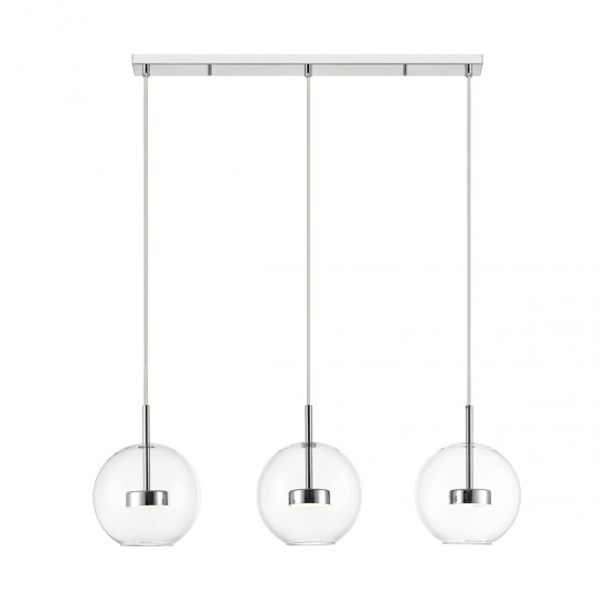 Suspensie ENCELADUS P0428-03J-B5AC Zumaline LED, Crom, Polonia