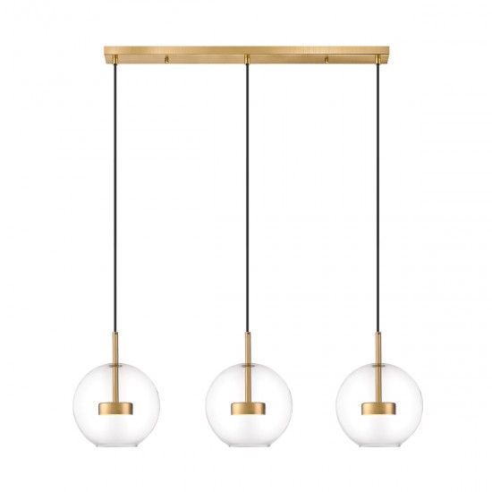 Suspensie ENCELADUS P0428-03J-L4AC Zumaline LED, Auriu, Polonia