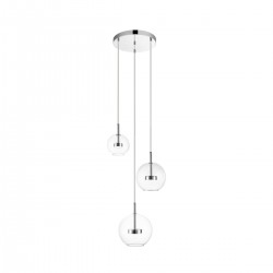 Suspensie ENCELADUS P0428-03L-F4AC Zumaline LED, Crom, Polonia