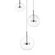 Suspensie ENCELADUS P0428-03L-F4AC Zumaline LED, Crom, Polonia
