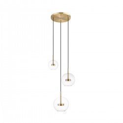 Suspensie ENCELADUS P0428-03L-L4AC Zumaline LED, Auriu, Polonia