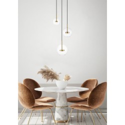 Suspensie ENCELADUS P0428-03L-L4AC Zumaline LED, Auriu, Polonia