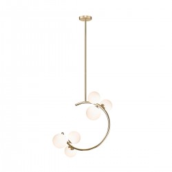 Suspensie MOLECULE P0454-06Q-F7AA Zumaline G9, Auriu, Polonia