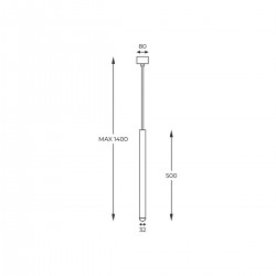 Pendul LOYA P0461-01A-L8L8 Zumaline LED, Negru, Polonia