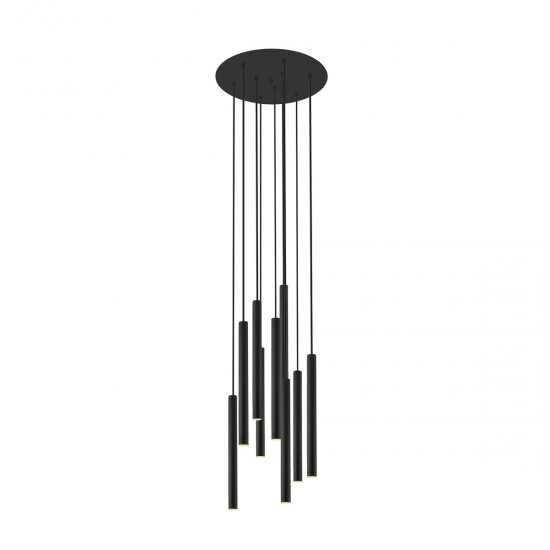 Suspensie LOYA P0461-09C-P7P7 Zumaline LED, Negru, Polonia