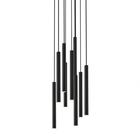 Suspensie LOYA P0461-09C-P7P7 Zumaline LED, Negru, Polonia