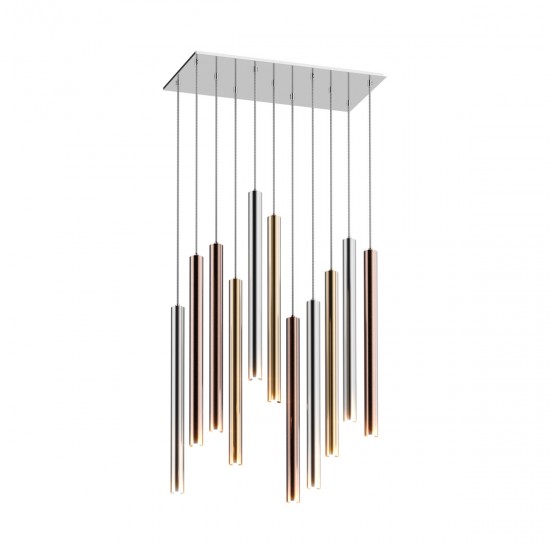 Suspensie LOYA P0461-11A-B5SC Zumaline LED, Argintiu, Polonia