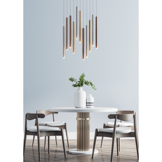 Suspensie LOYA P0461-11A-B5SC Zumaline LED, Argintiu, Polonia