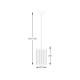 Pendul SERGIO P0528-01F-P7AC Zumaline E14, Negru, Polonia